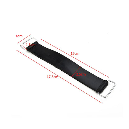 2pcs Motorcycle Rubber Battery Strap Holders — 18-23cm Belt for Honda, Scooters, Tricycles & All Motorcycles