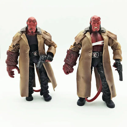 Mezco Studio Hellboy 7" Figure – Trenchcoat Variant PVC Collectible Toy Doll Gift