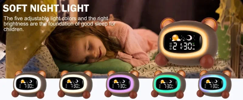 Kids Alarm Clock – OK to Wake Sleep Training Clock with Sound Machine, Birthday Gift for Boys & Girls