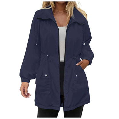 Women’s Softshell Jacket - Lightweight Hooded Windbreaker Raincoat for Outdoor Wear