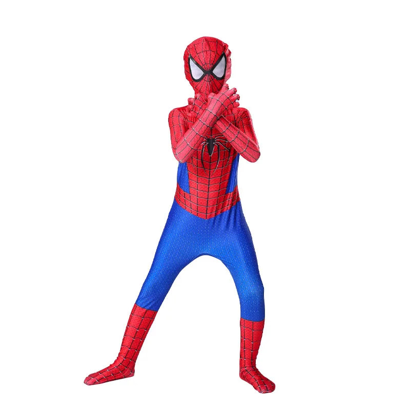 Kids Spiderman Costume – Miles Morales Superhero 3D Zentai Bodysuit Jumpsuit for Boys & Girls, Halloween Cosplay Outfit