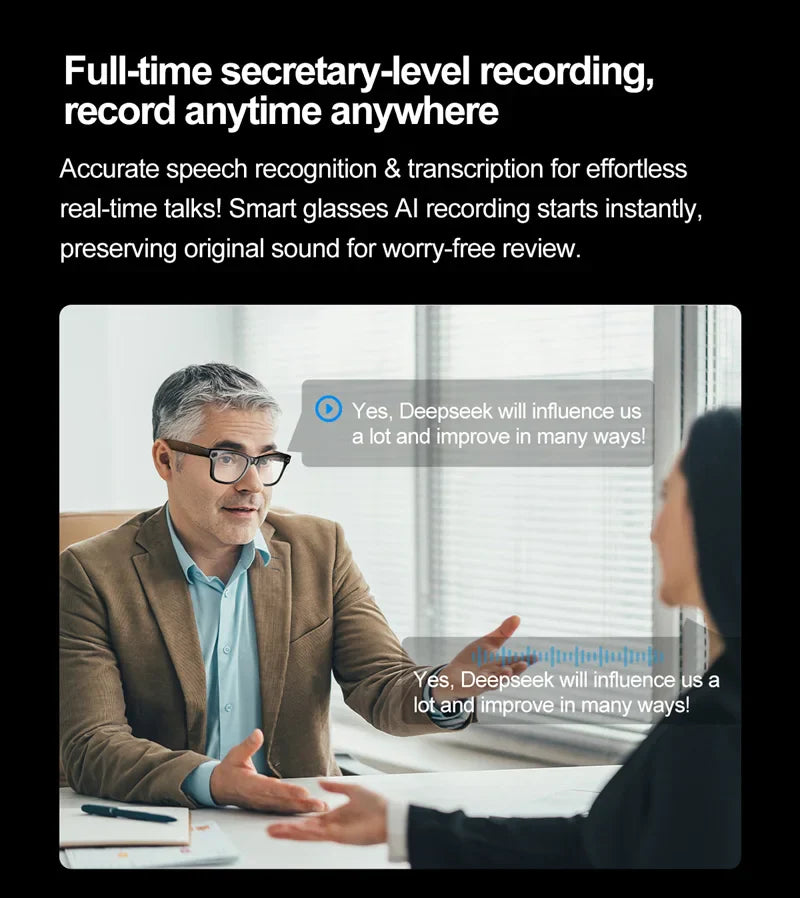Xiaomi W600 Smart Glasses — AI Intelligent Sunglasses with Camera, Video Recording, Bluetooth Music & Calls, IP65 Waterproof
