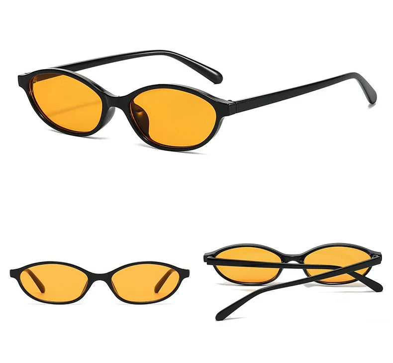Sexy Small Oval Women's Sunglasses 2024 – New Fashion Black & Brown Summer Shades, Trendy Unique Eyewear for Men & Women