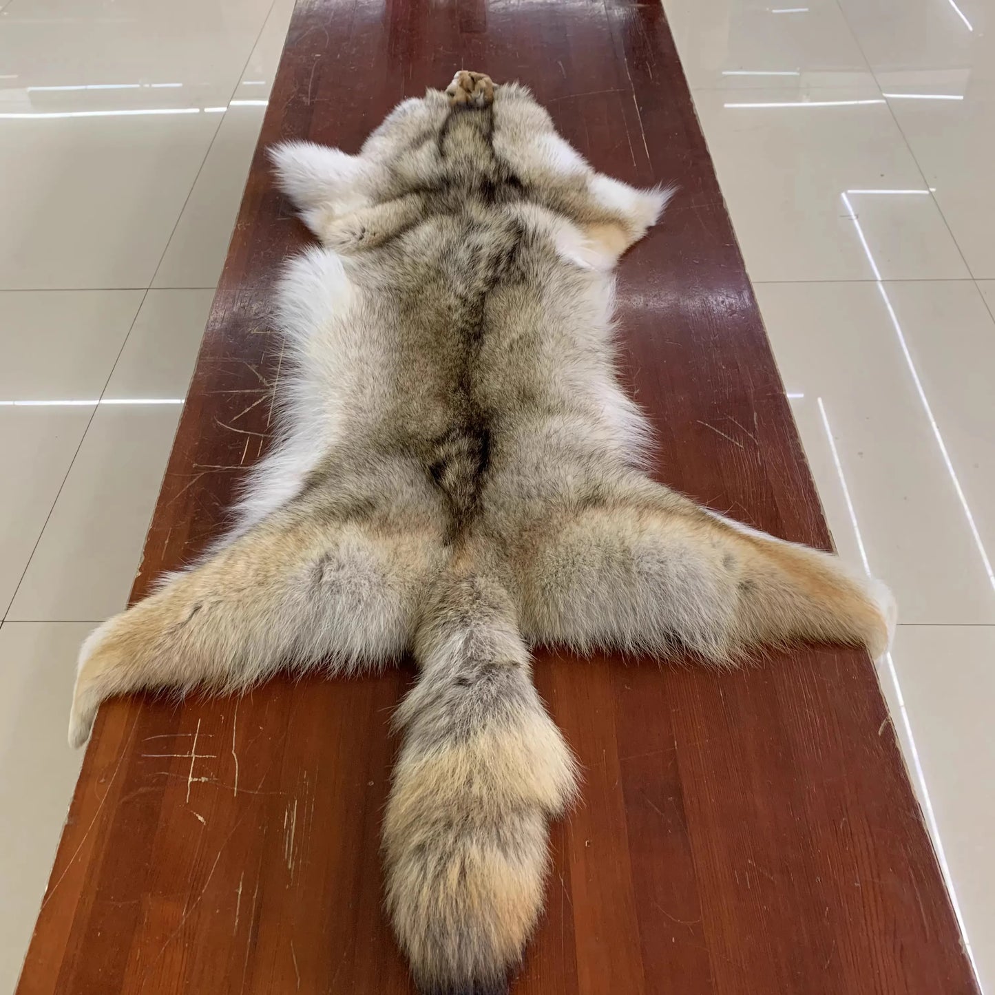 Coyote Fur Blanket - Large Full-Size Plush Throw for Car Seats, Sofas & Decor