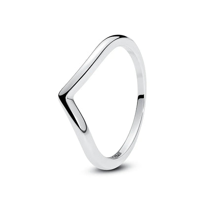 925 Sterling Silver Women’s Ring – Crown, Heart & Wishbone Design with Crystal, Rose Gold Engagement & Wedding Jewelry