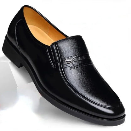Leather Men's Formal Shoes – Luxury Dress Loafers, Breathable Slip-On Moccasins & Black Driving Shoes (Plus Size 38-44)