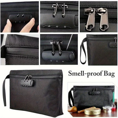 Smell-Proof Pouch with Combination Lock – Easy Storage Bag for Travel & Home Use