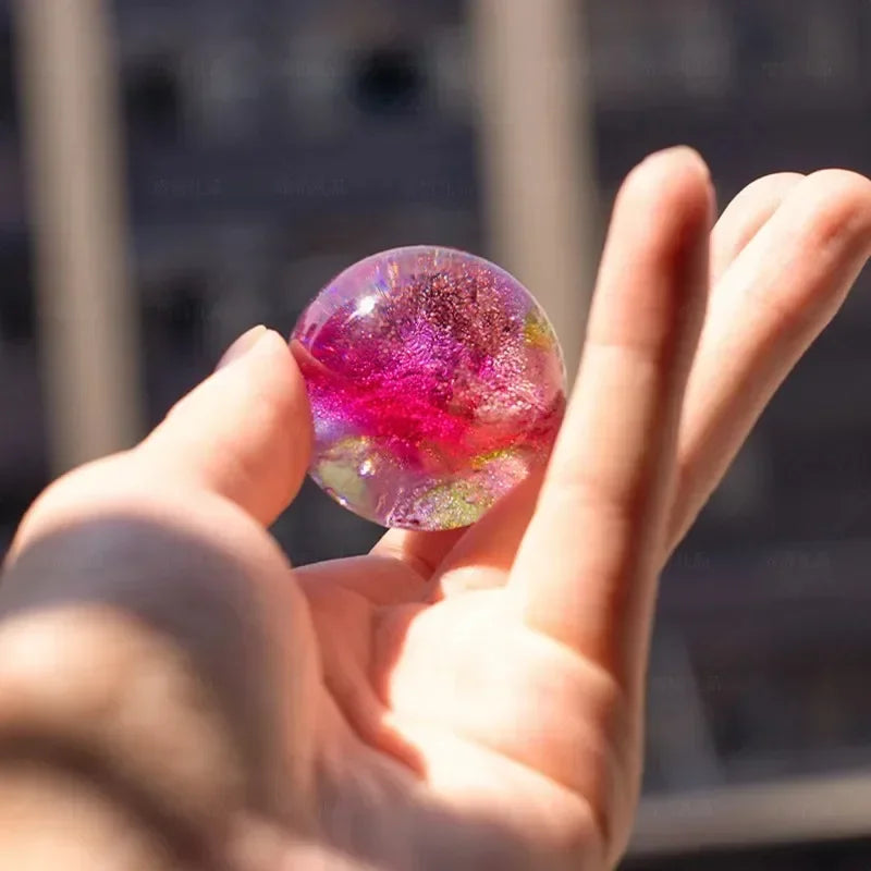 Fantasy Colorful Glass Star Ball – Luminous Planet Astronomy Model, Cosmic Home Decoration, Perfect Xmas Gift