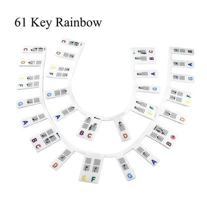 Miwayer Piano Keyboard Stickers - Removable 61/88 Key Note Labels Guide for Beginner Piano Learning