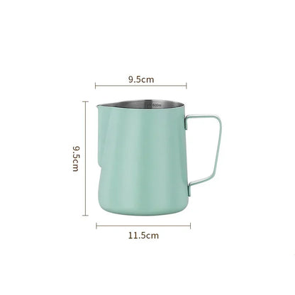 304 Stainless Steel Milk Frothing Pitcher with Measurement Scale – Barista Espresso Coffee Latte Art Jug for Café & Kitchen