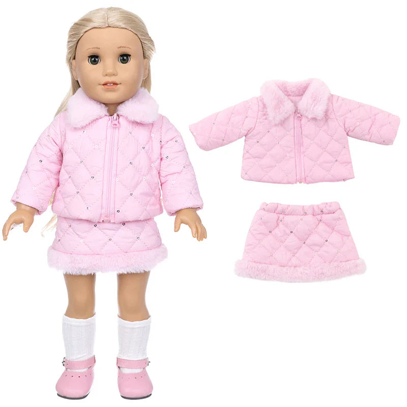 18-Inch Girl Doll Winter Coat – Jacket Outfit for 43cm Newborn Baby Dolls