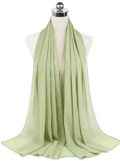 Women’s Solid Chiffon Instant Hijab – Ready-to-Wear Islamic Scarf, Muslim Shawl & Arab Head Wrap