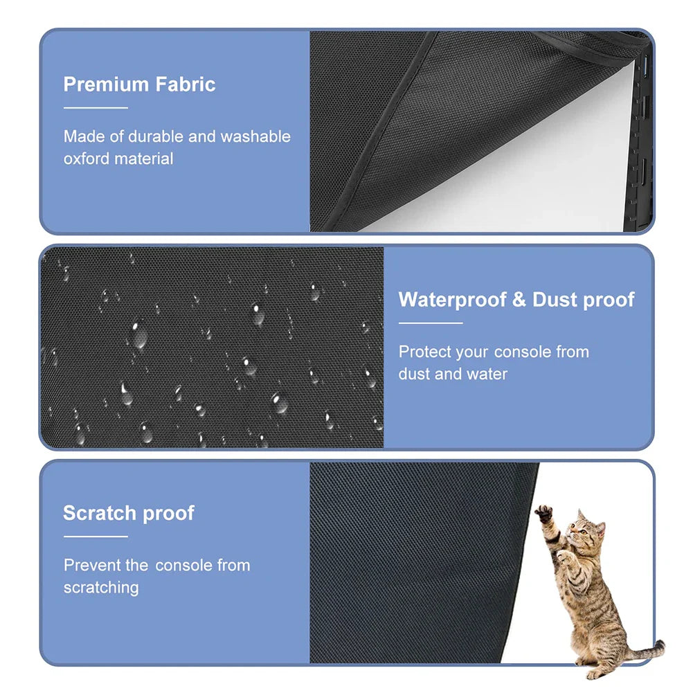 PS5 Slim Console Dust Cover – Waterproof Protective Sleeve for Vertical/Horizontal Use, Dust Proof Case for PlayStation 5 Slim