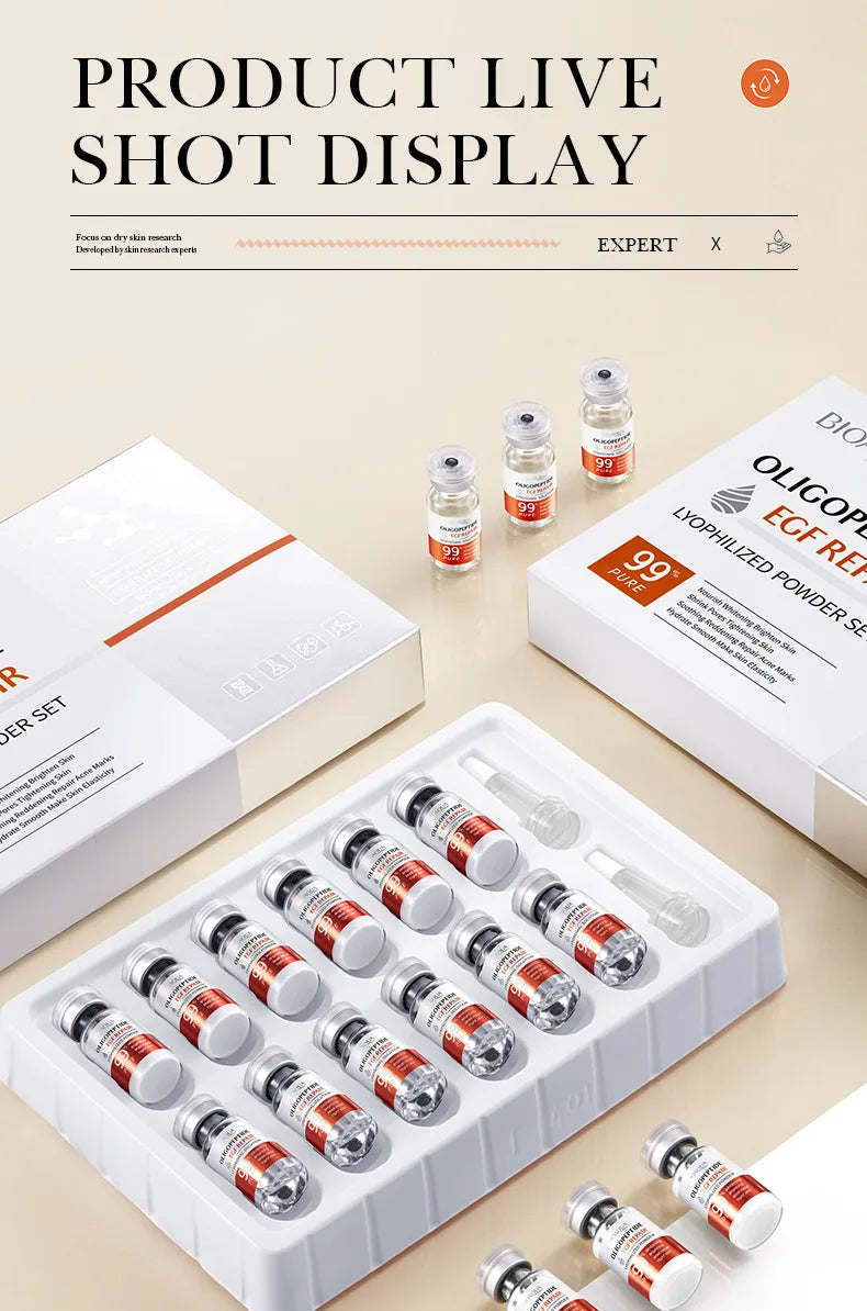 Facial Microneedling Serum Set – Yeast Freeze-Dried Peptides for Pore Shrinkage, Moisturizing, Brightening & Anti-Aging