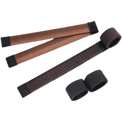 Sweet French Dish Hair Band: DIY Bun Maker Tool for Lady Girls - Synthetic Donut Headband Twist Magic