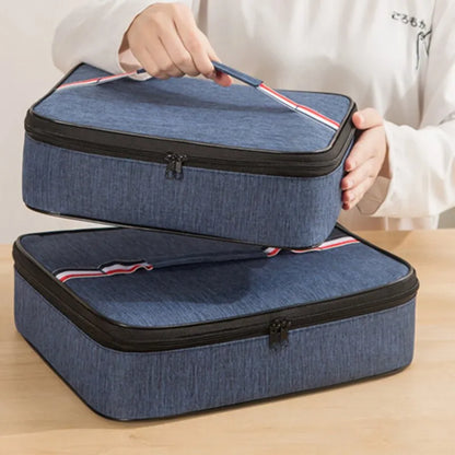 Large Capacity Insulated Lunch Box Bag: Portable Flat Tote for Working and Hiking - Food Delivery Cooler