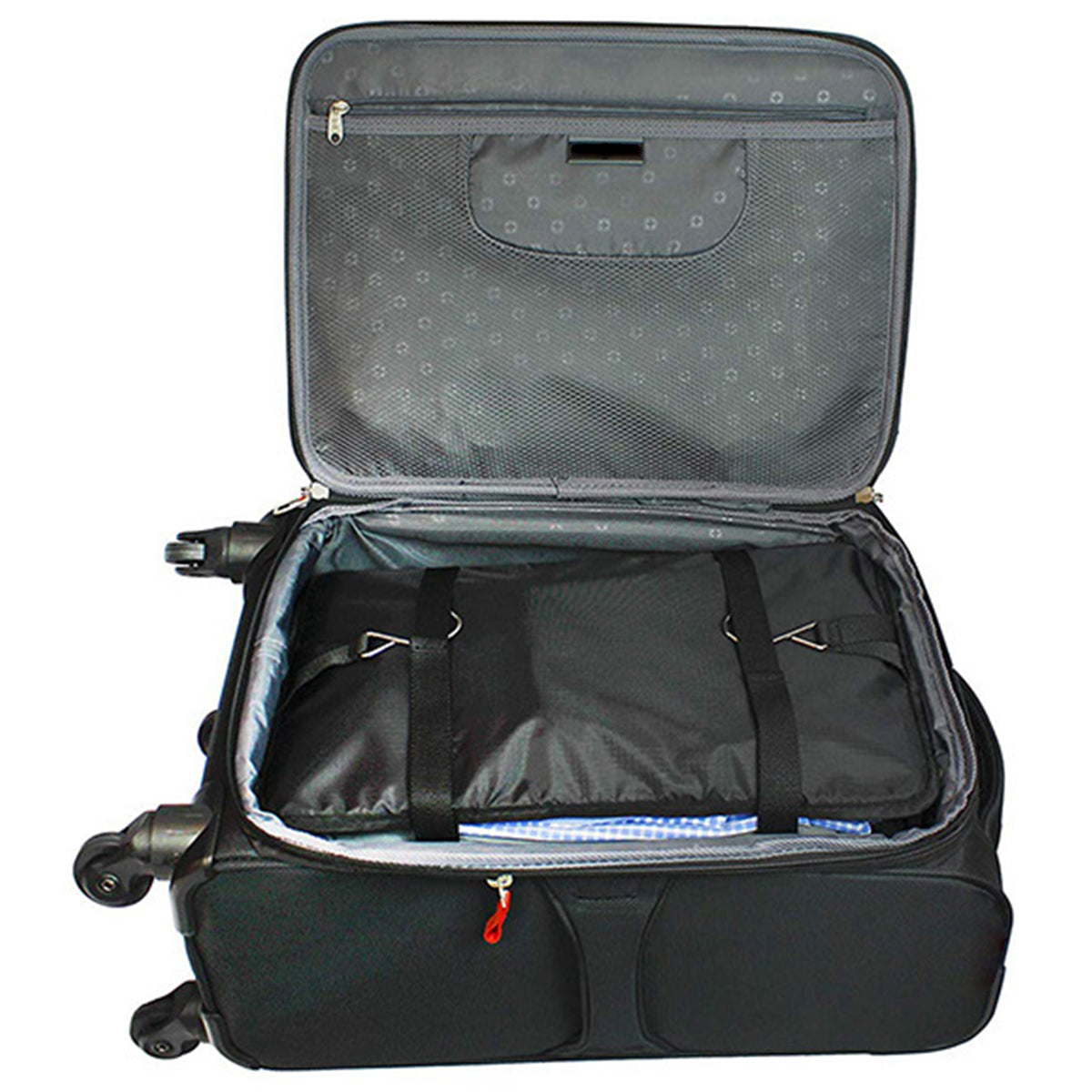 Portable Travel Luggage Organizer – 3-Shelf Collapsible Hanging Closet & Packing Cube Storage Bag
