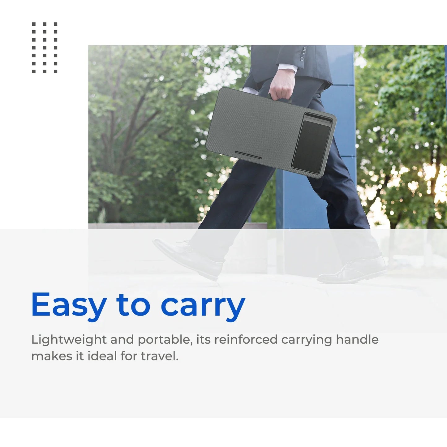 Lap Desk with Mouse Pad & Phone Holder – 21.1×12in Portable, Lightweight, Anti-Slip for Bed, Sofa, Couch