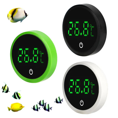 Aquarium Self-Adhesive LCD Thermometer – Digital Mini Fish Tank & Terrarium Temperature Monitor with Large Screen