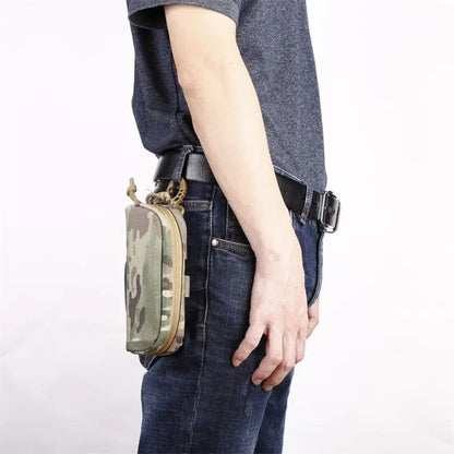Tactical MOLLE Shockproof Eyeglass Case – Portable 1000D Nylon Protective Hunting Sunglasses Box