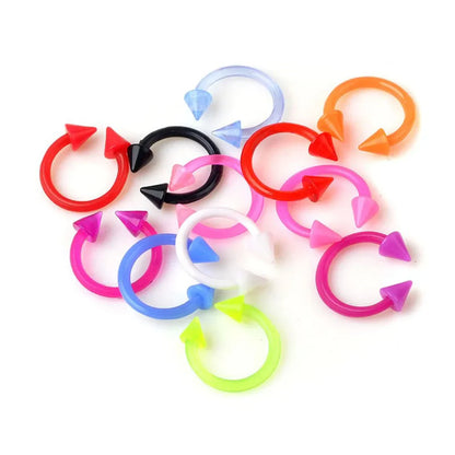 10/60PCS Clear Acrylic Body Jewelry – Transparent Lip, Ear, Nose, Tongue, Eyebrow & Belly Rings