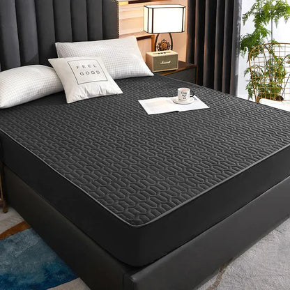 Waterproof Thick Quilted Mattress Cover — Latex Pad, Skin-Friendly Fitted Sheet Protector, 150/160/180x200cm