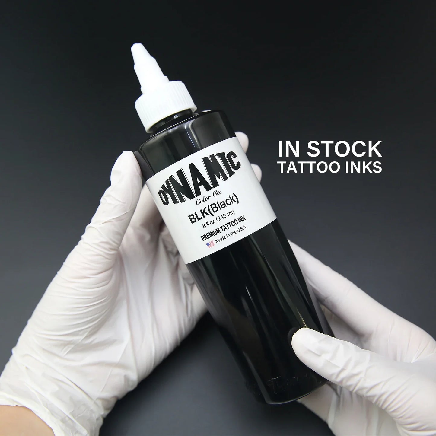 8oz Black Tattoo Ink – Original BLK Dynamic Triple Black Professional Pigment for Body Art.  240ML
