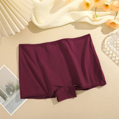 New Women’s Cotton Seamless Sports Panties – Solid Color Boxers, Cozy Lingerie Underwear XS-XL