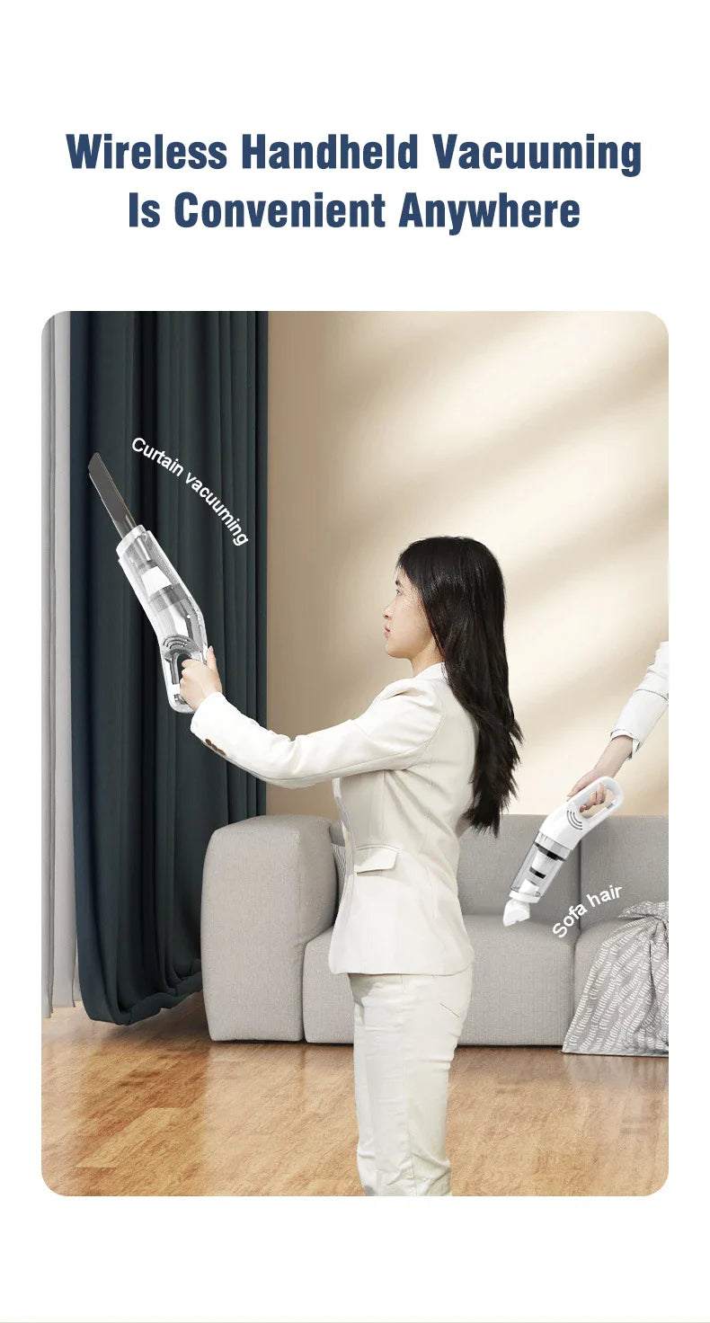 Handheld Rechargeable Vacuum Cleaner – Portable Wireless Dual-Purpose Car & Home Dust Catcher 10000PA
