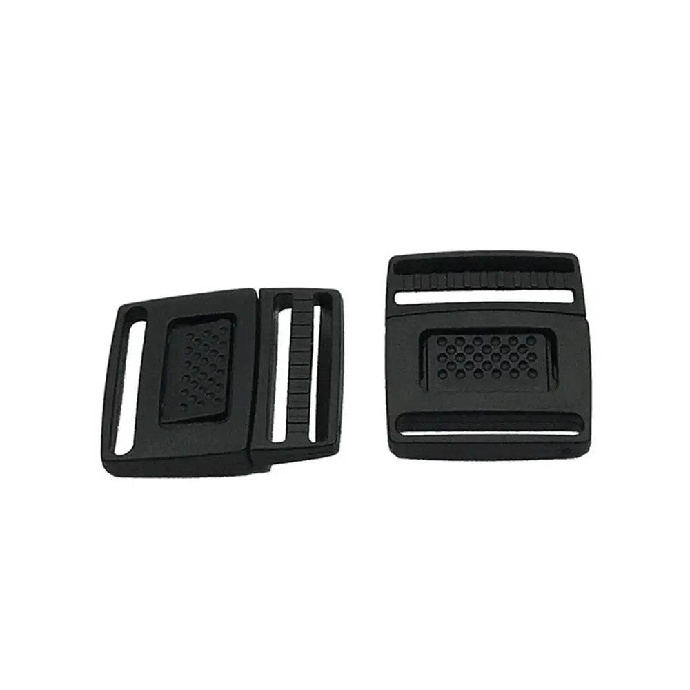10pcs Curved Plastic Buckle Locks – Black & White Travel Bag Fasteners for Paracord Bracelets & Outdoor Gear Accessories