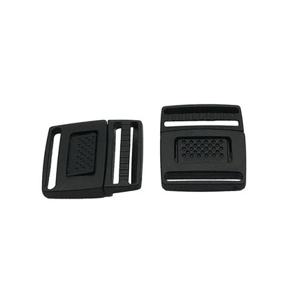 10pcs Curved Plastic Buckle Locks – Black & White Travel Bag Fasteners for Paracord Bracelets & Outdoor Gear Accessories