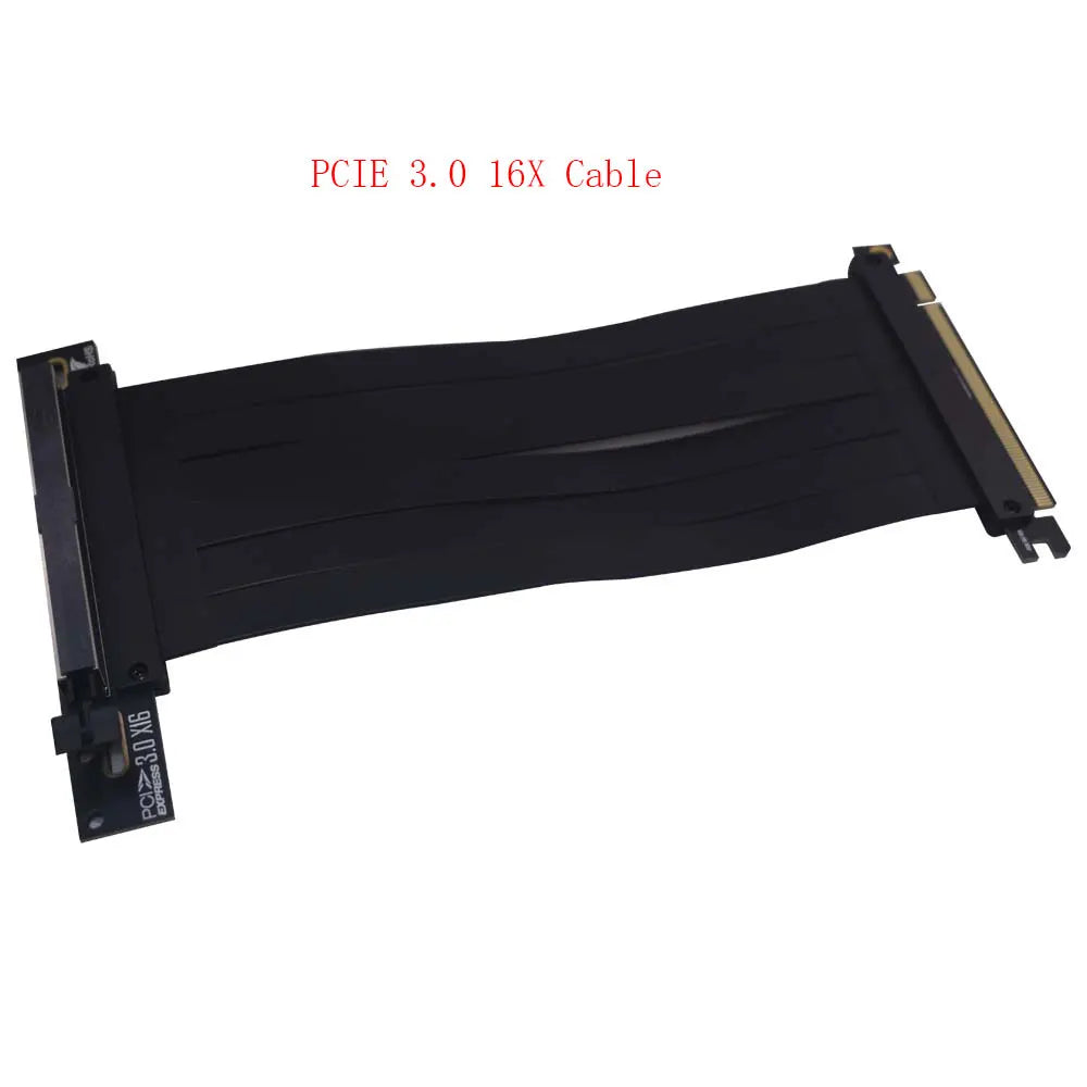TISHRIC PCIe X16 Extension Cable - Shielded PCIe 4.0/3.0 Graphics Card Riser Cord