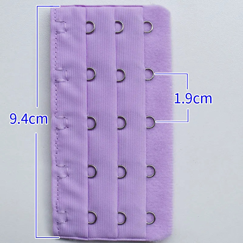 2PCS/4PCS Strap Extender Set – 3-Hook, 5-Row Adjustable Candy Color Bra Extenders for Women