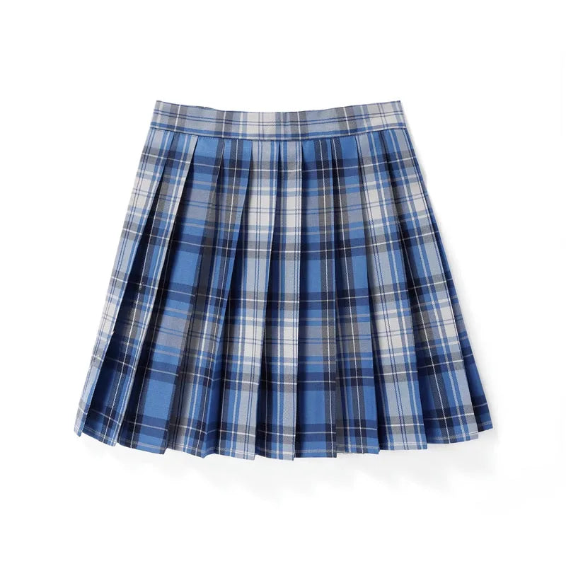 Women’s High Waist A-Line Skirt – Summer Harajuku Style Black Mini Pleated School Girl Uniform
