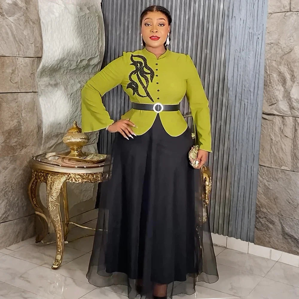 Elegant African Dresses for Women - Plus Size Dashiki Ankara Long Dress for Wedding & Party 2025