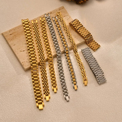 Vnox Stainless Steel Watchband Bracelet for Men & Women – Classic Link Chain Bangle Unisex Jewelry