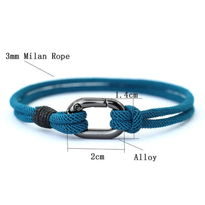 Noter Thin Thread Bracelet for Men – Handmade Braided String Charm, Outdoor Survival & Nautical Knot Pulsera