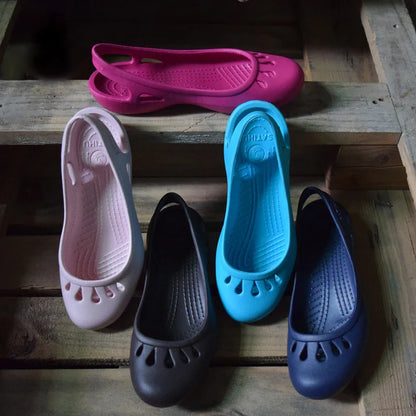 Certified Satihu Summer Lightweight Anti-Slip Clogs for Women - Flat Bottom Sandals, Nurse, Outdoor, Beach Jelly Shoes