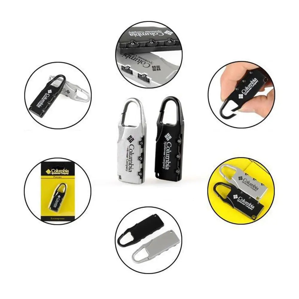 Alloy Combination Code Number Lock: Padlock for Zipper Bag, Backpack, Handbag, Drawer, Cabinet - Secure Luggage Lock Tools