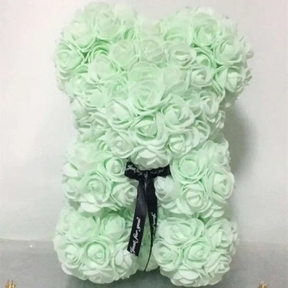 Romantic Eternal Flower Rose Bear — Creative Valentine’s Day & Christmas Gift, Wedding Decoration Hug Bear with Roses