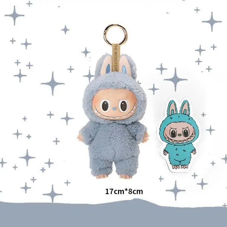 Labubu Plush Doll Costume Set — Oversized Bow & Angel Wings Design | Trendy Cartoon Outfit Accessories for Party Wear & Gift