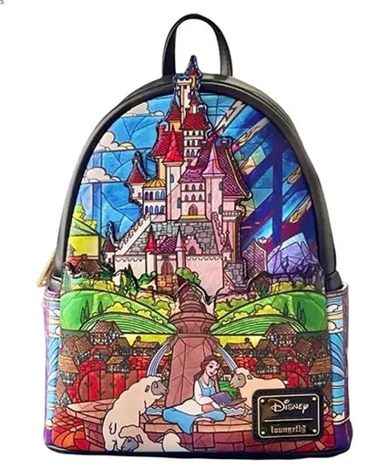 Disney Inside Out Sadness Mini Backpack – PU Leather Cartoon Rucksack for Girls, Cute Cosplay Storage Bag