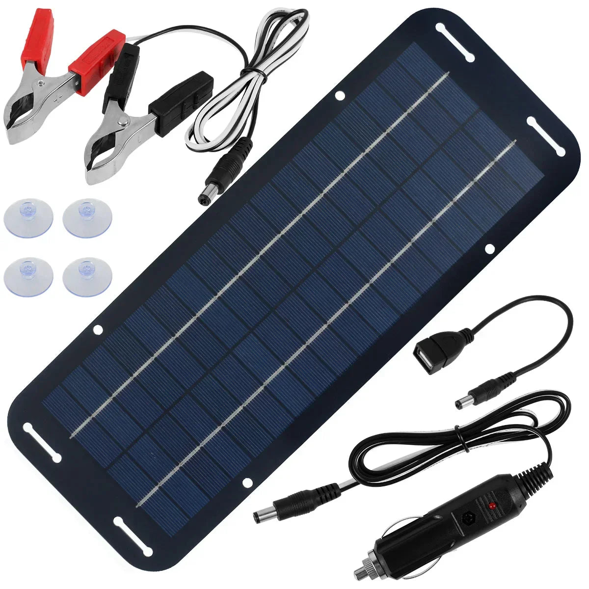 12V Solar Panel Kit — IP65 Waterproof High-Efficiency Trickle Charger for Car Battery & Portable Solar Power