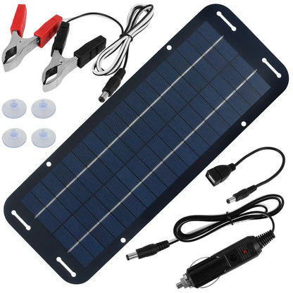 12V Solar Panel Kit — IP65 Waterproof High-Efficiency Trickle Charger for Car Battery & Portable Solar Power