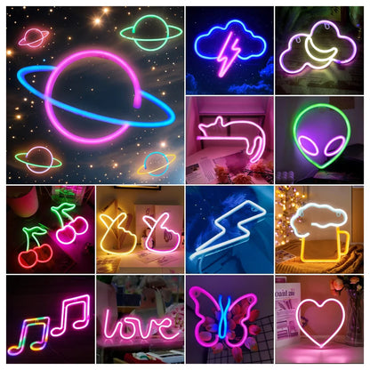LED Neon Sign – USB/Battery Powered Customizable Wall Light for Bar, Bedroom, Game Room, Wedding Party, and Christmas Gift