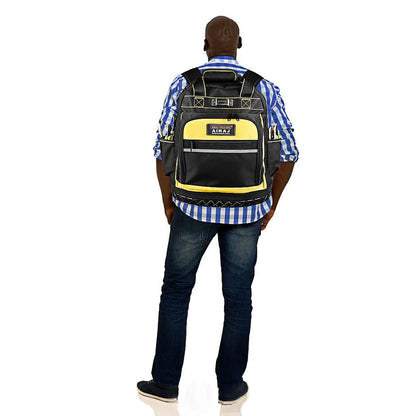 AIRAJ Waterproof Tool Backpack – Heavy Duty Organizer Bag for Electricians & Plumbers