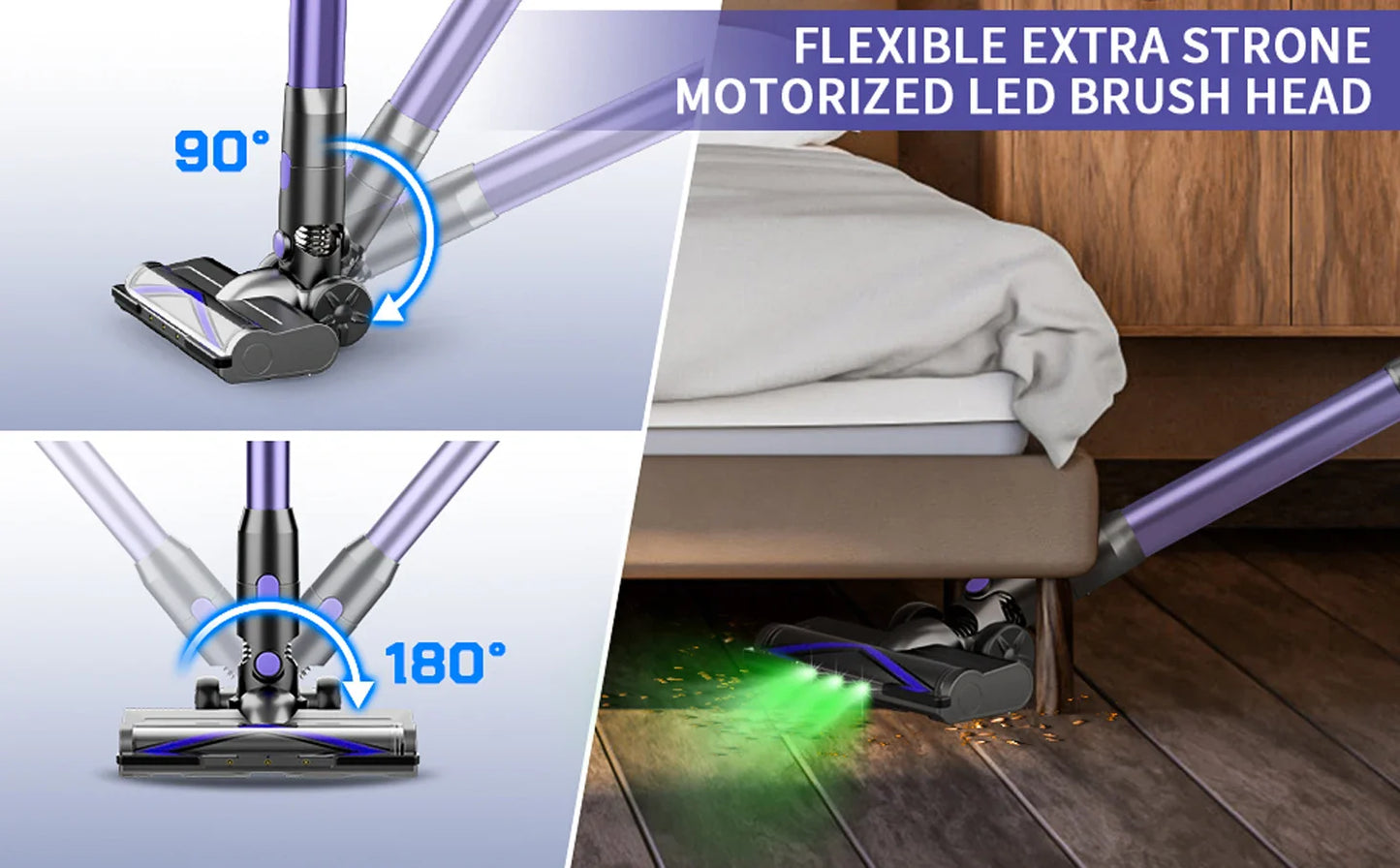 GOOVI V07 Cordless Handheld Vacuum Cleaner - 100KPA Suction Power, 180W, 0.9L Dust Cup, for Pet and Home Cleaning