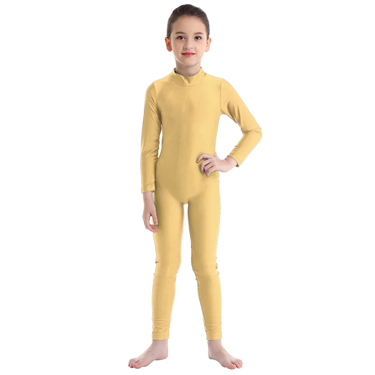Kids Girls Full Body Gymnastics Bodysuit, Ballet Dance Jersey Leotard, Jumpsuit Sports Unitard, Children Dancewear and Sportswear