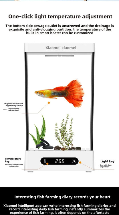 Smart Betta Fish Tank – Mini Desktop Self-Circulating Ecological Aquarium for Small Spaces