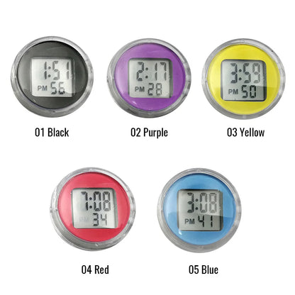 Mini Waterproof Motorcycle Bike Sticky Digital Display Clock Watch | Auto Car Interior Decoration | Motorcycle Accessories